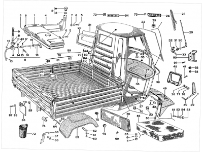 Frame - Fuel tank - Mudguards